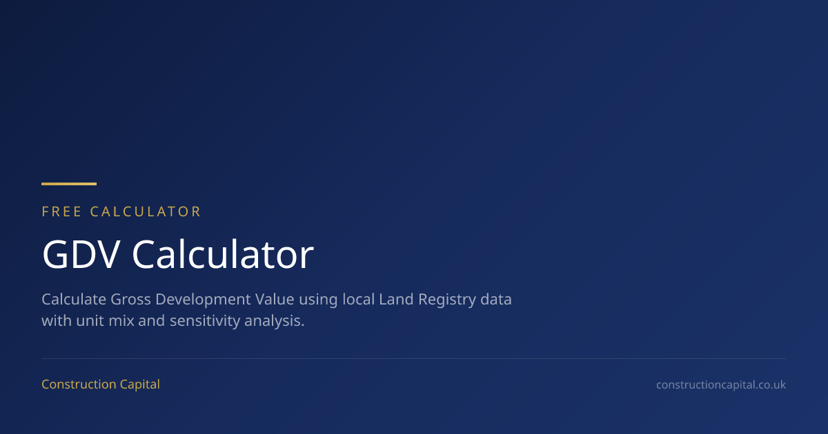 GDV Calculator | Gross Development Value with Market Data ...